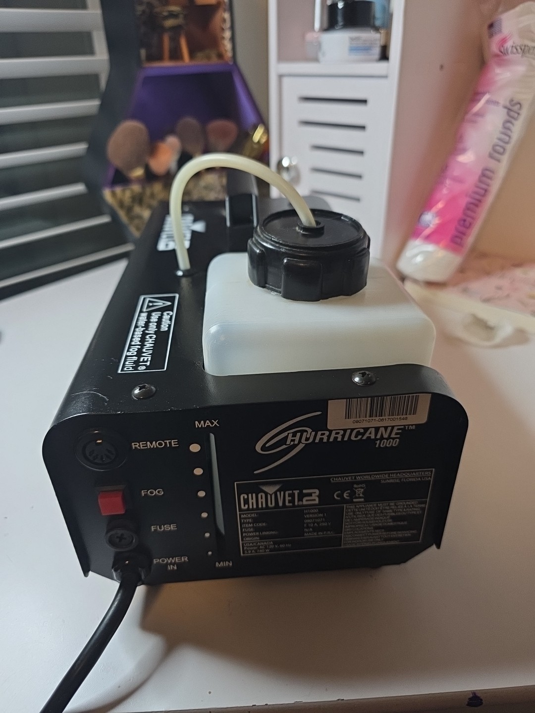 Chauvet Lighting Hurricane 1000 Lightweight Compact Dense Fog Machine - Used