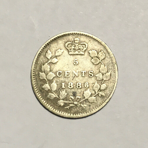 Canada 5c Silver 1886 Small 6