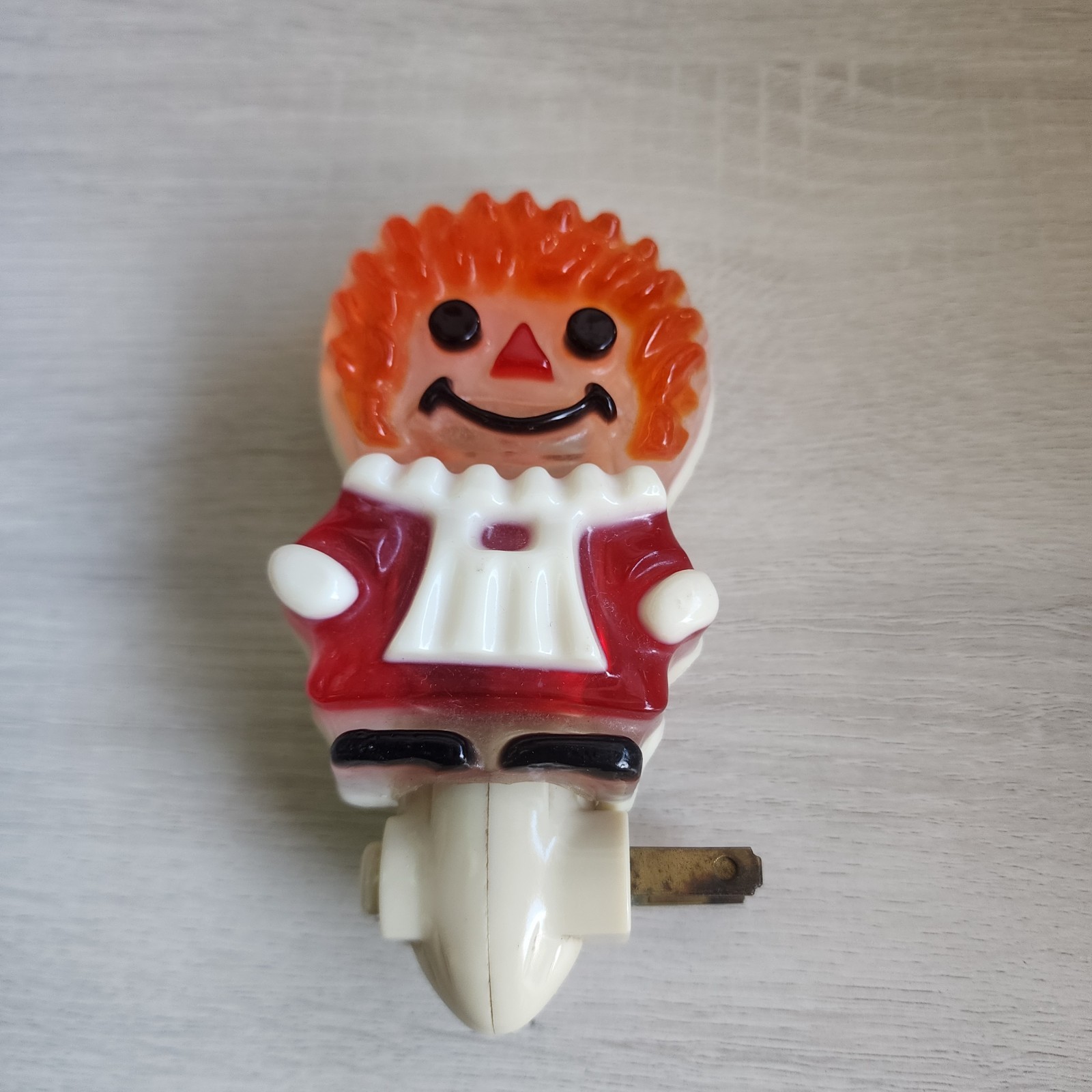 Vintage Raggedy Ann Night Light Working Plastic Plug-In Lamp Retro Decor tested