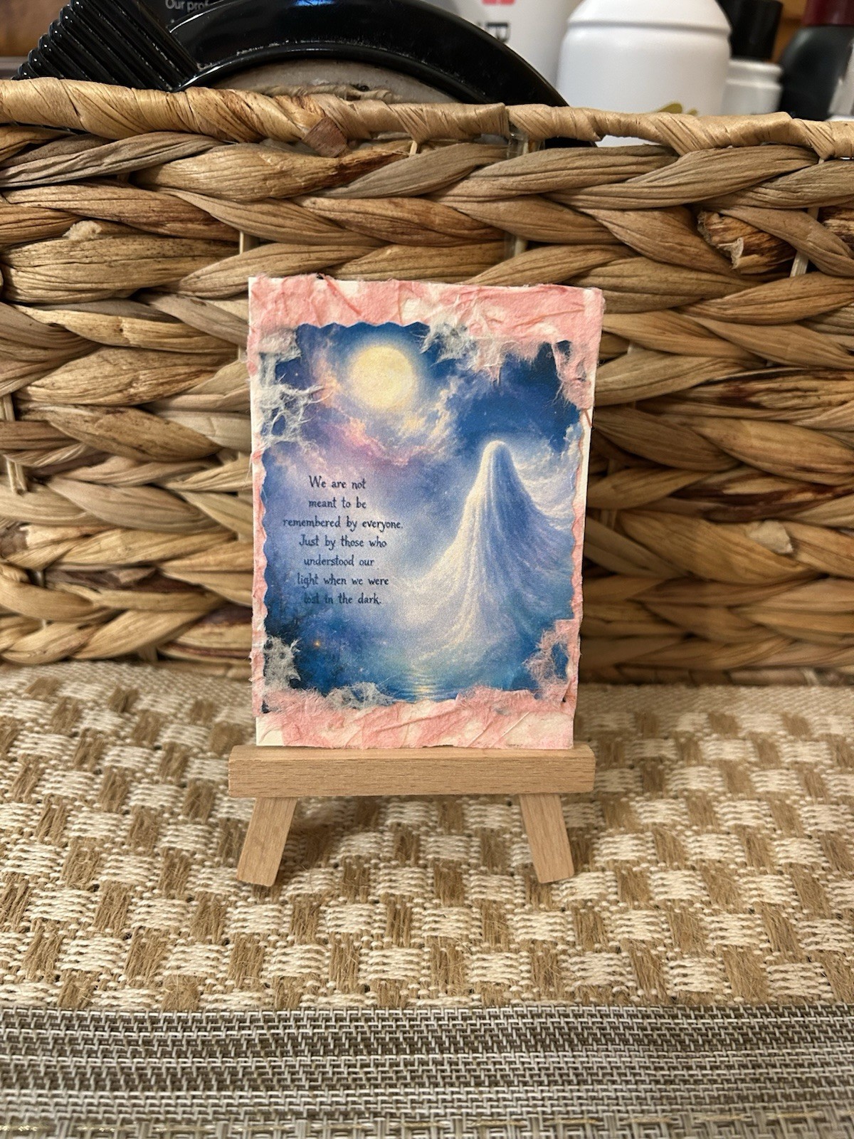 ACEO  Art Card/Abstract Collage/Ghost/we Were Not Meant To Be Remembered