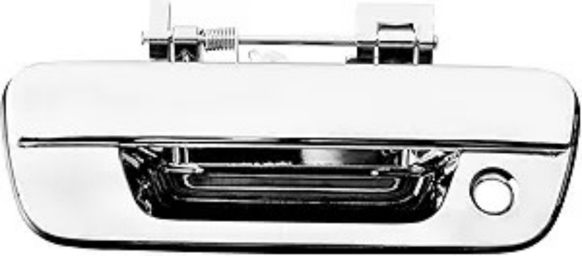 Tailgate Door Handle Chrome, Compatibl Color: Chrome Tailgate Handle w/keyhole