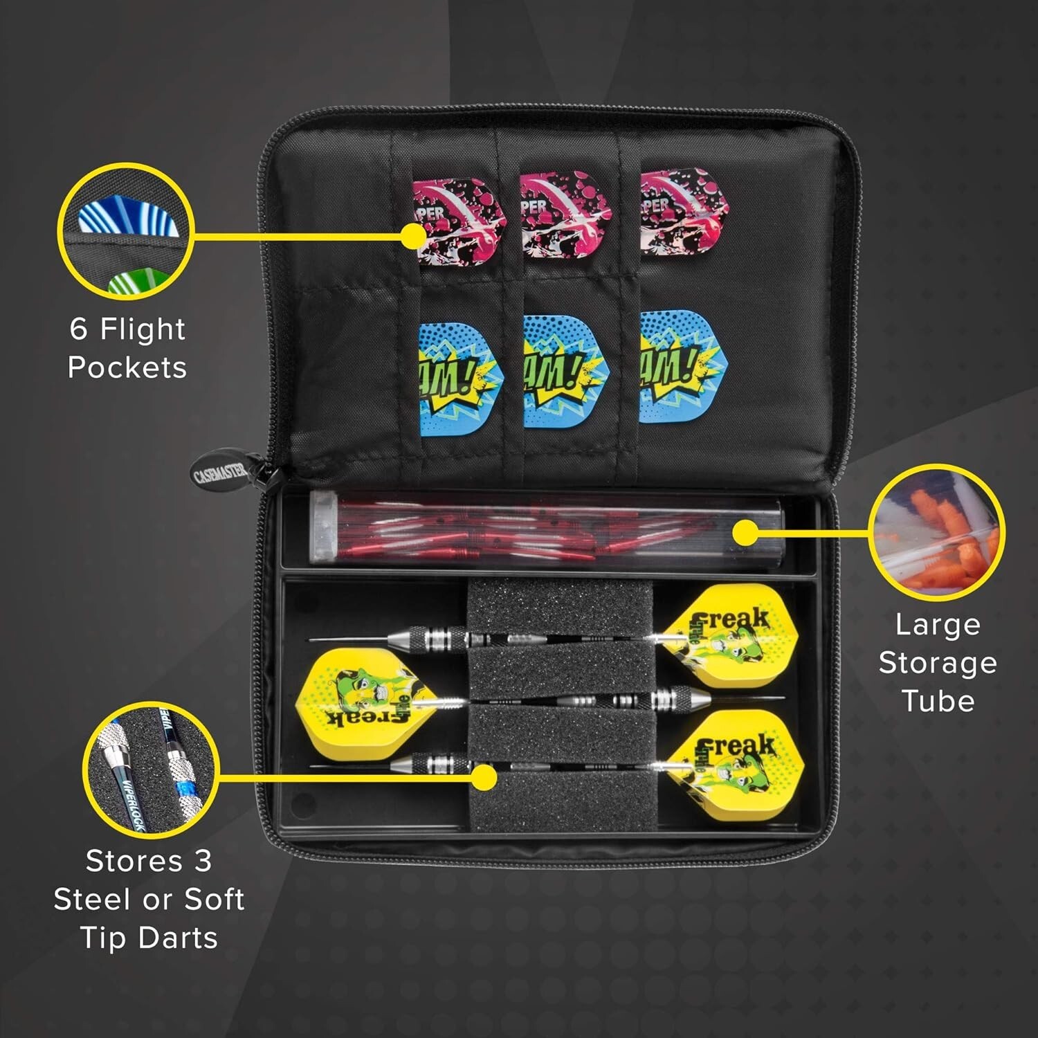 Casemaster Select 3 Dart Nylon Storage/Travel Case