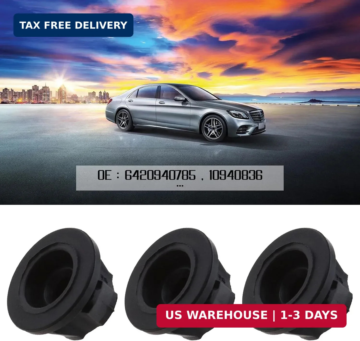 5 x Engine Cover Grommets Fastening Element Buffer Compatible with Mercedes