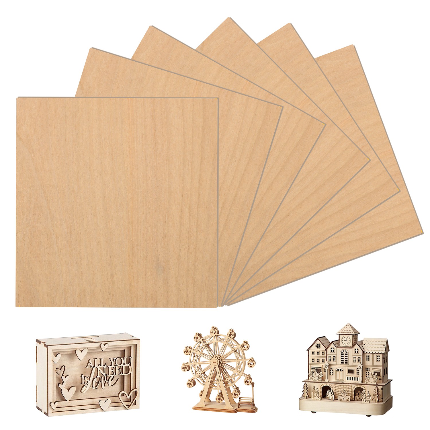 Longer Diversified Double Sided Plywood Sheets - Rubber Plywood (6PCS)