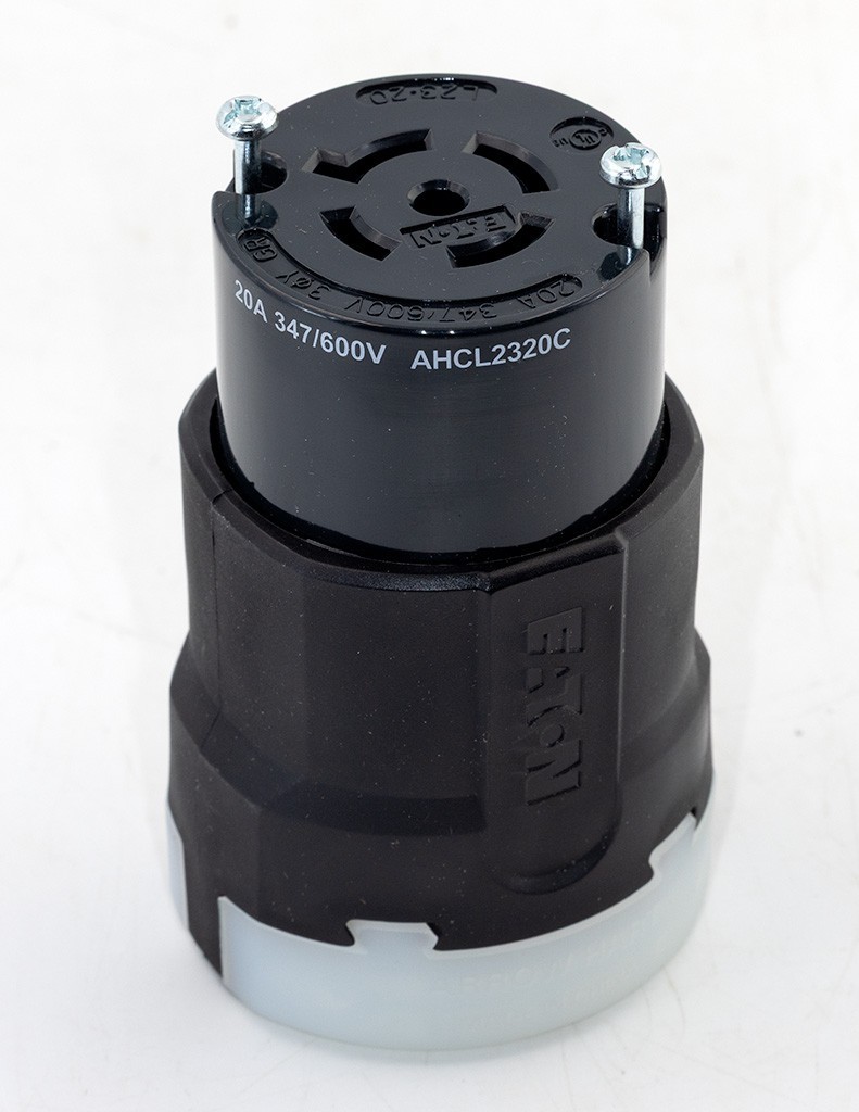 Eaton AHCL2320C Industrial Locking L23-20R 20A 347/600V Ultra Grip 4-Pole 5-Wire