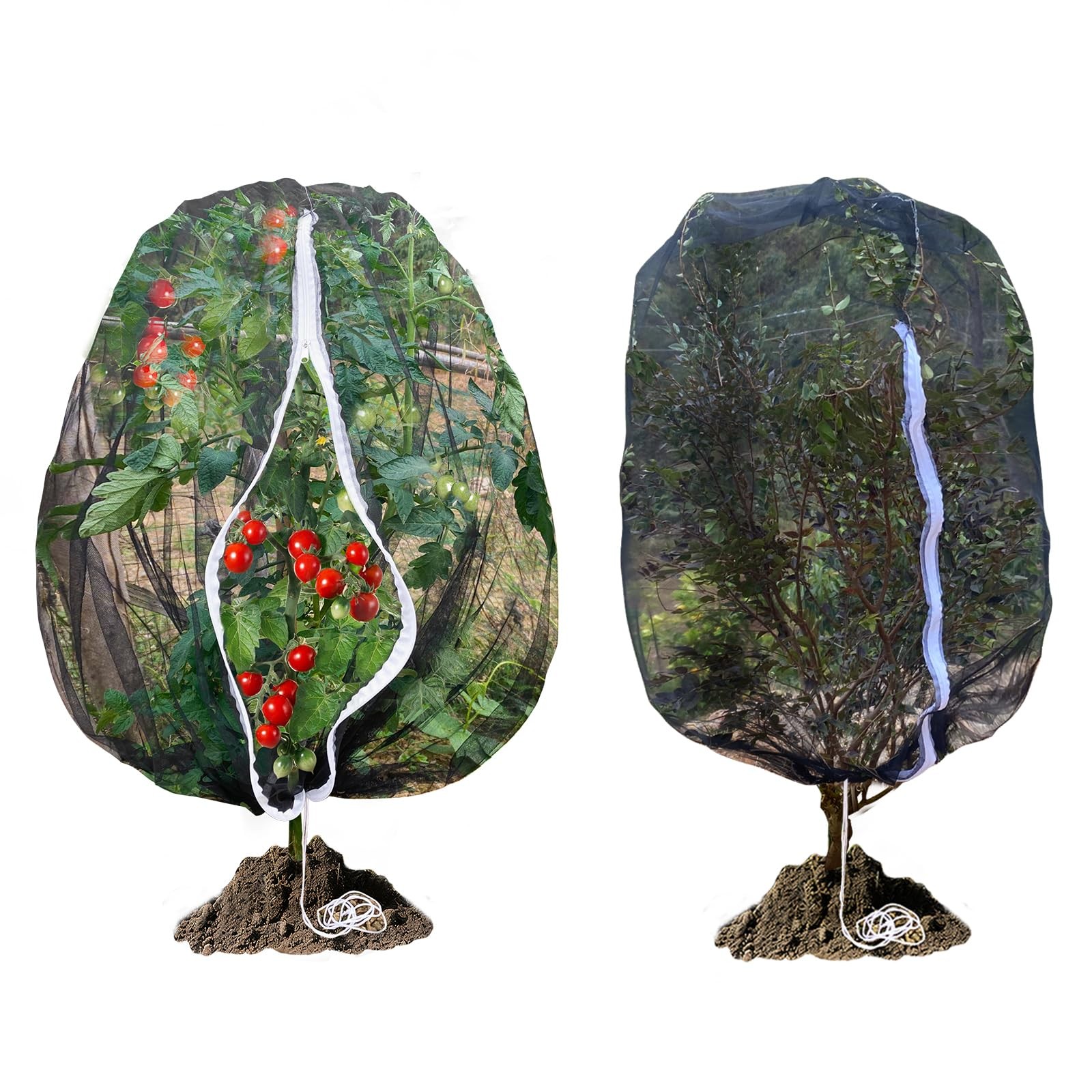 Fruit Tree Netting, RIFNY 3.3 x 2.6 FT Blueberry 2pcs X FT, Black