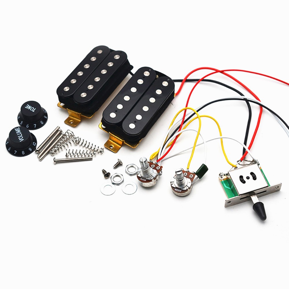 50mm/52mm Wiring Harness Electric Guitar Humbucker Pickups with Knob Cap For ST