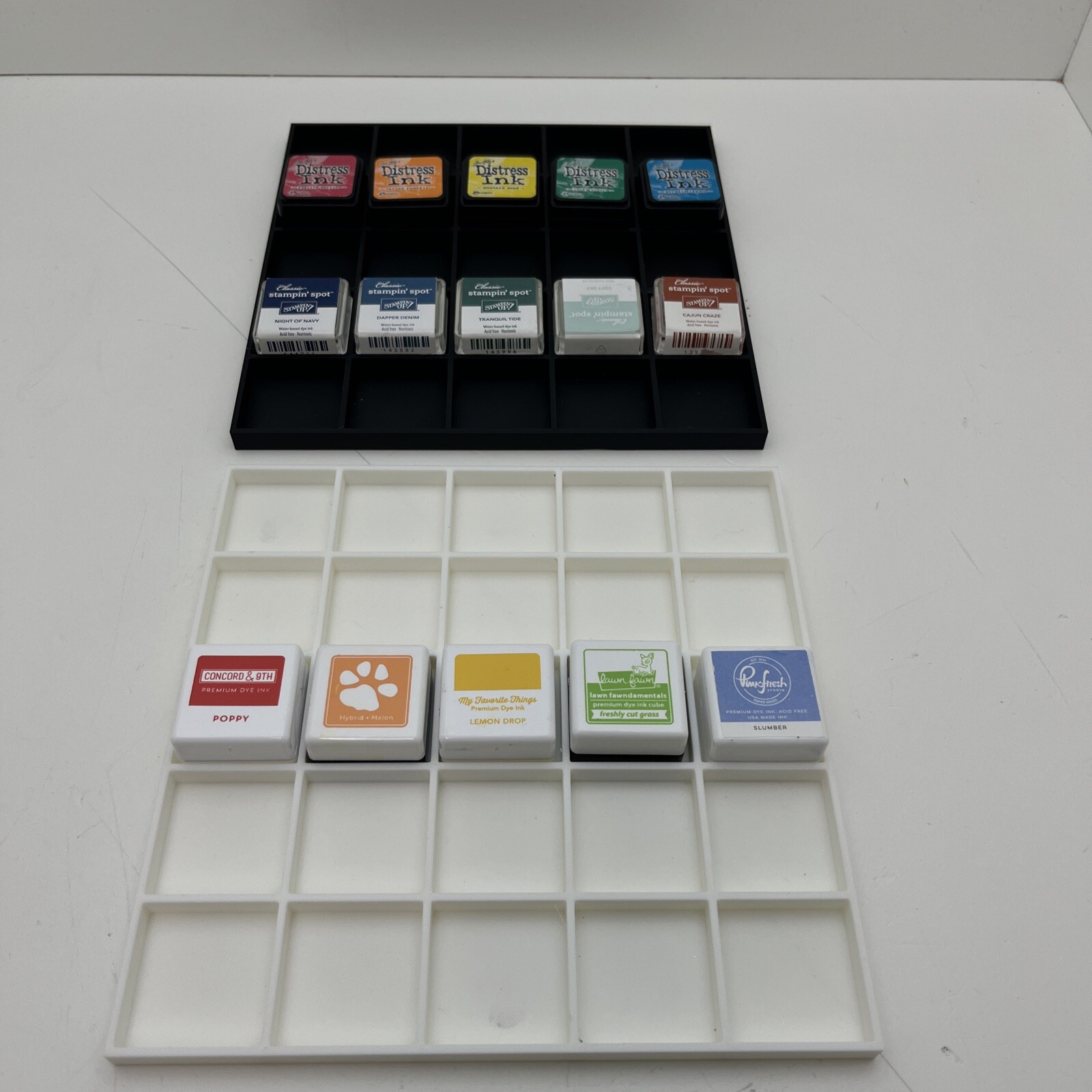 Ink Cube  Holder  for Storage Holds 25 Cubes Per Tray Stamp Pad