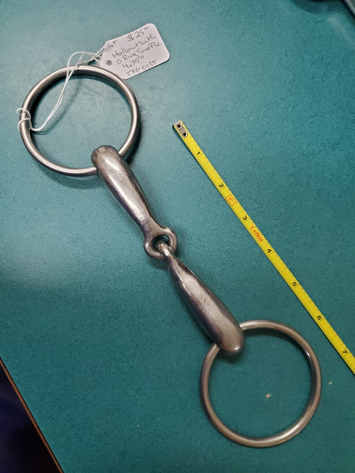 *Hollow Mouth O RING SNAFFLE BIT, 4.75"
