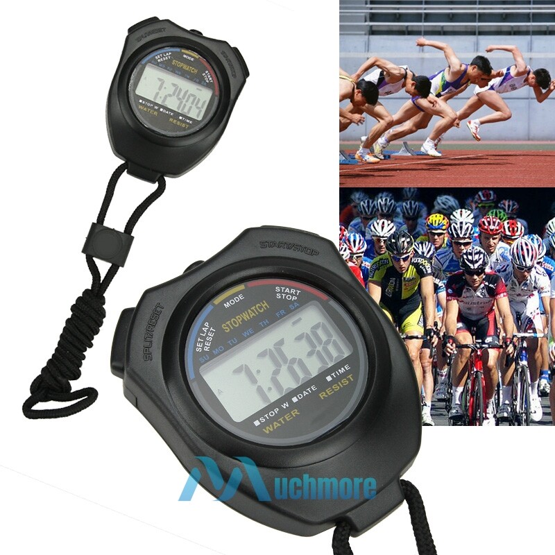 Digital Professional Handheld LCD Chronograph Sports Stopwatch Timer Stop Watch