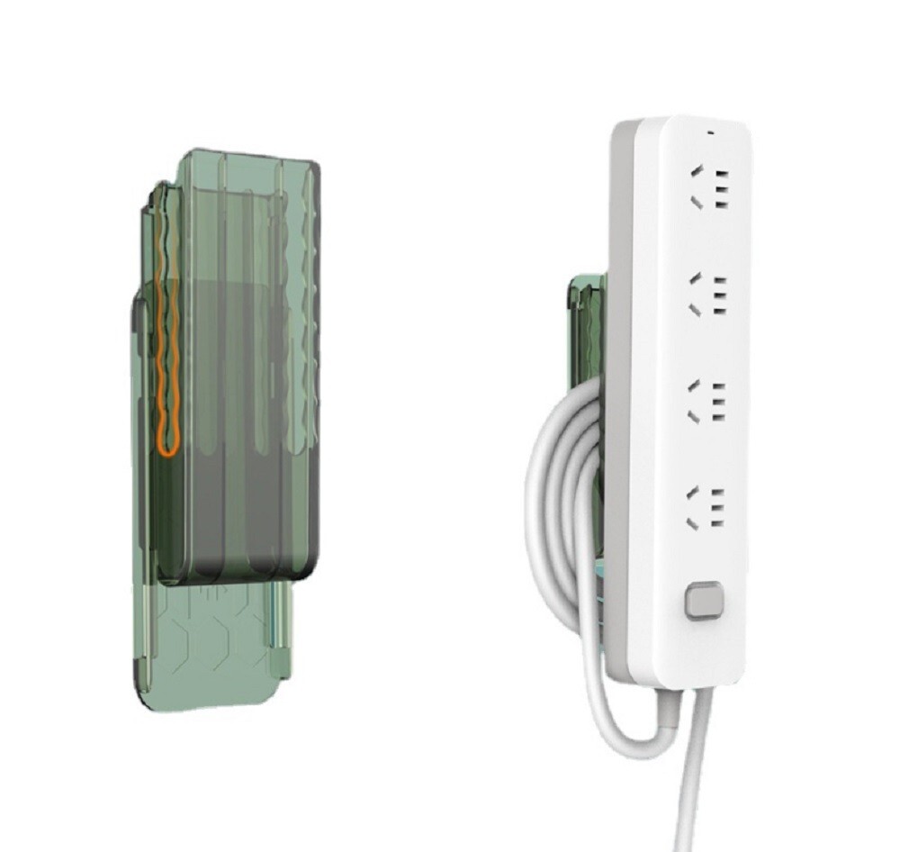 Punch-Free Adhesive Power Strip Holder Socket Organizer Cable Management 1-Pack