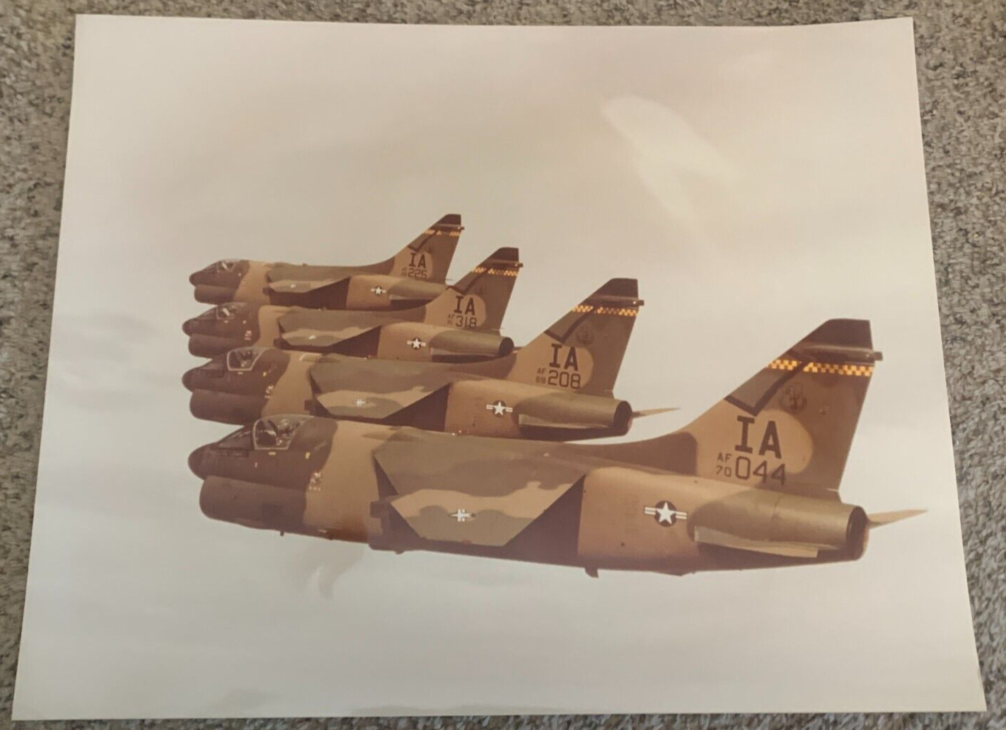 BEAUTIFUL 16"x20" Photo - 4 IA ANG Vought A-7D Corsair IIs - 124th TFS/132nd TFW