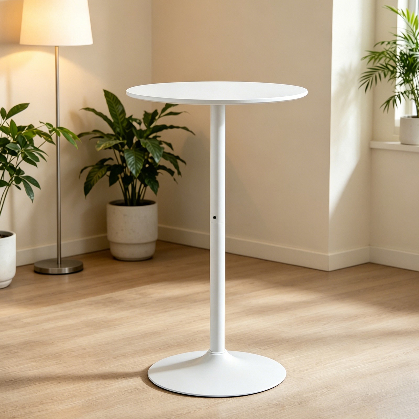 24 in Round Bar Table Modern Dining Table Dining Table Coffee Table - White
