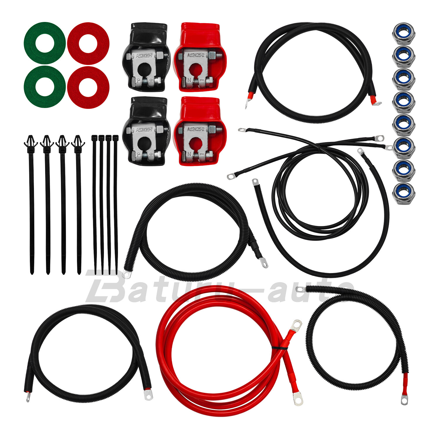 For 1999-2003 Ford 7.3L Powerstroke Diesel Battery Cable Kit Positive & Negative