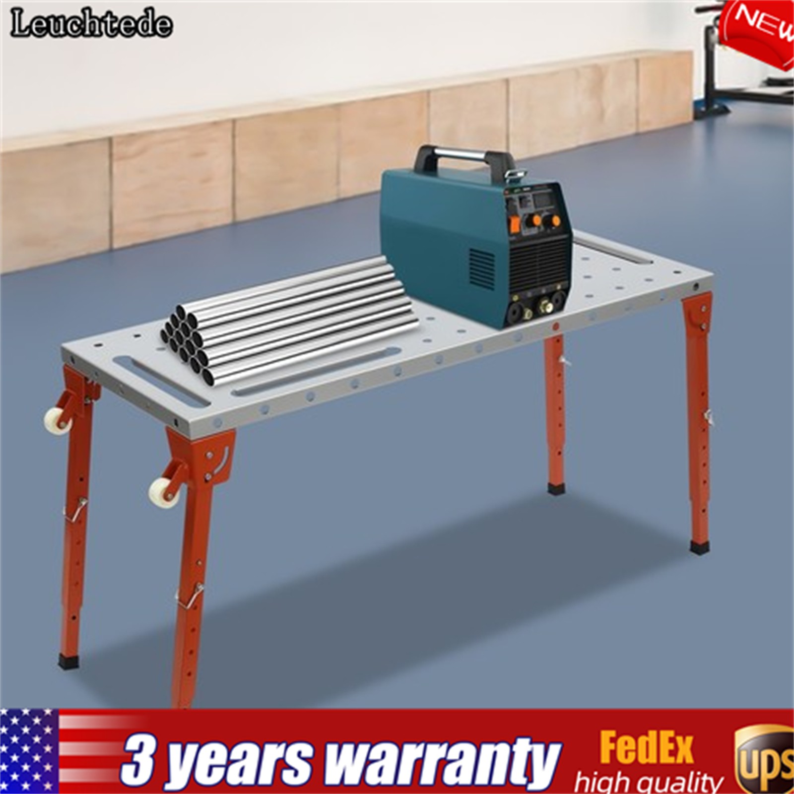 Steel Portable Welding Table Welding Workbench Table Folding Work Bench Silver