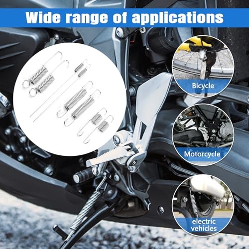 8PCS Motorcycle Kickstand Spring, Metal Kick Side Stand Spring, Stainless
