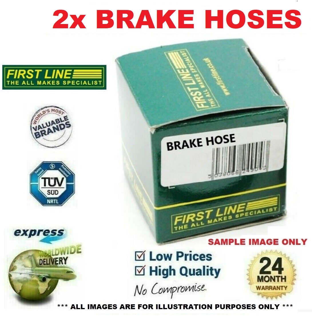 2x FRONT BRAKE HOSES for NISSAN INTERSTAR Bus dCi 80 2002-2006