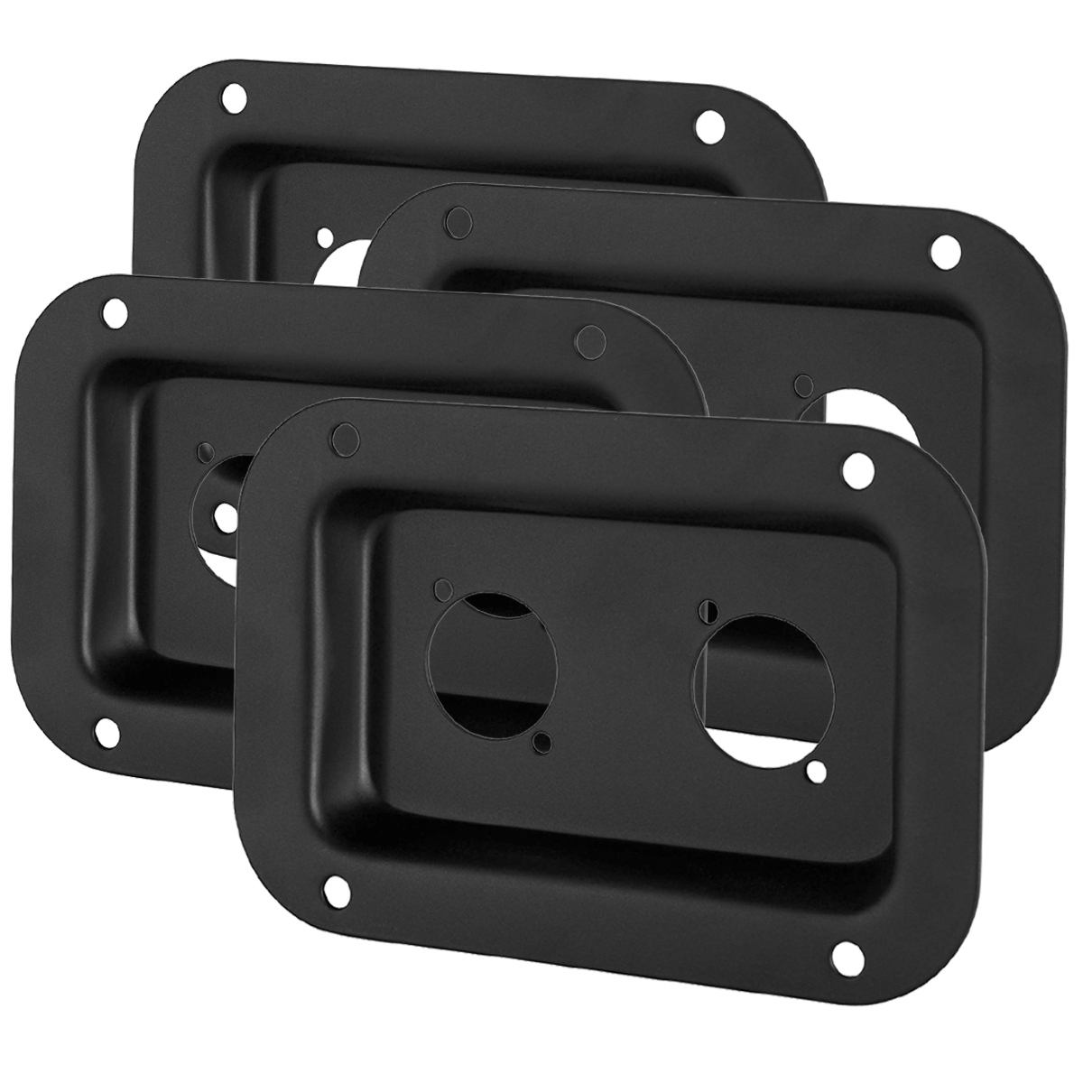 4 Pack Penn Elcom D0604K Dish 2 Neutrik D/Speakon NL2/NL4 3-1/2" x 5-1/8" Black