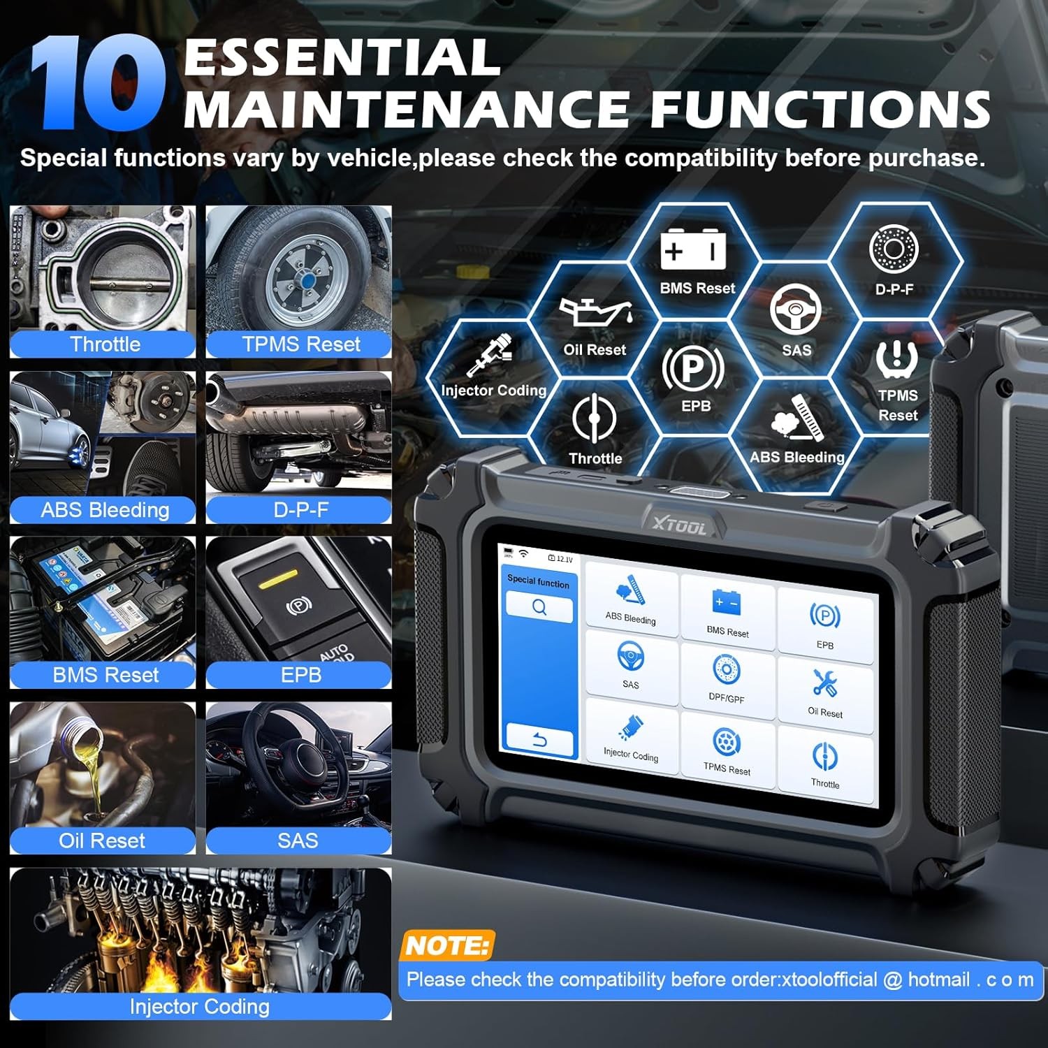 XTOOL D5 OBD2 Scanner Engine ABS SRS Transmission Diagnostic Tool Code Reader