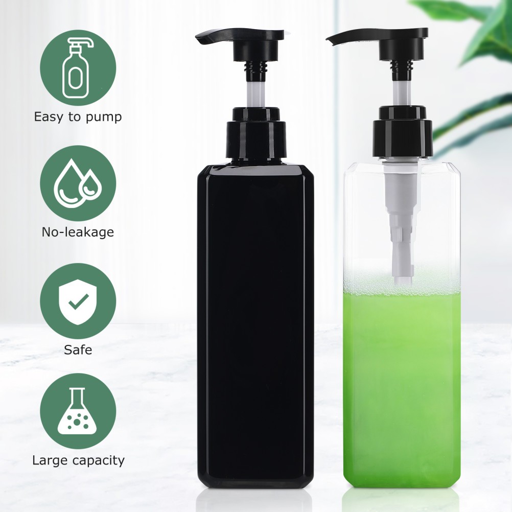 2 Pcs Shampoo Conditioner Dispenser Bottles Empty Refillable 500 ml