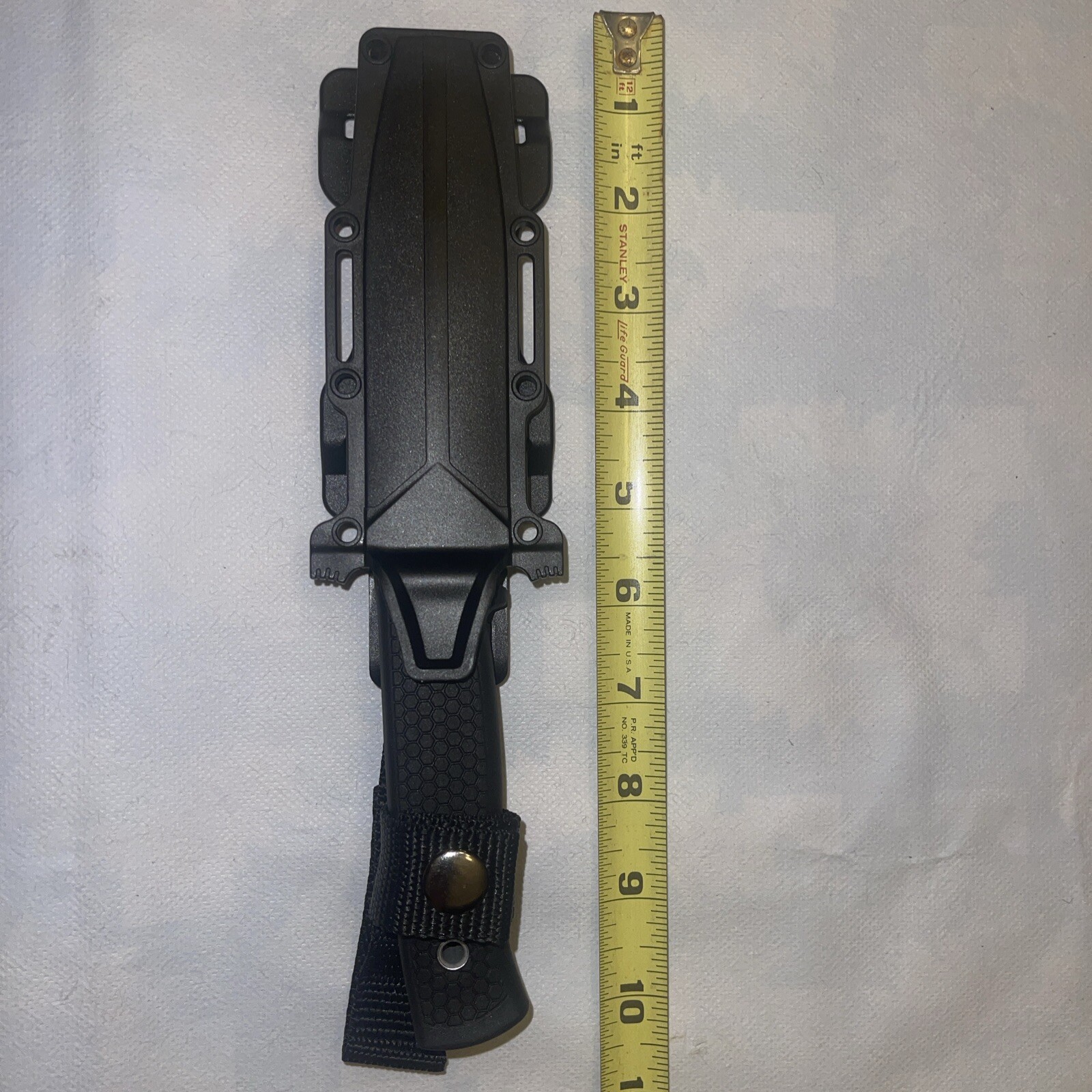 HX Outdoors Fixed Blade Knife Rubber Handle Drop Point w/ Sheath