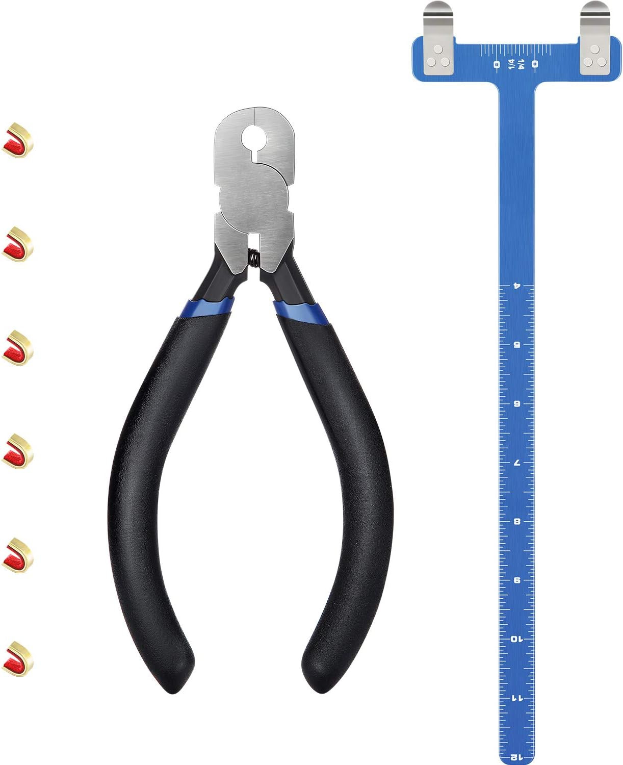 Bow String Nocking Points Kit w/ T Square & Pliers Recurve Archery Dark Blue