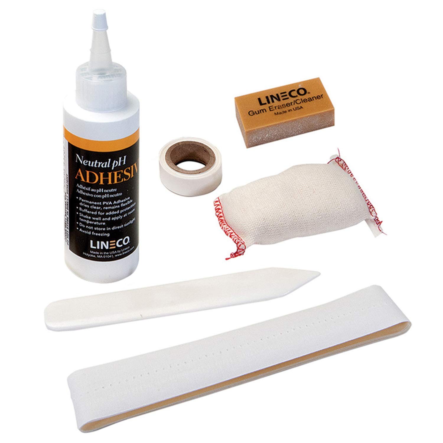 Repair Tool Kit Tape 1"x36" Mending Tissue 0.5"x12ft Bone Folder Adhesive