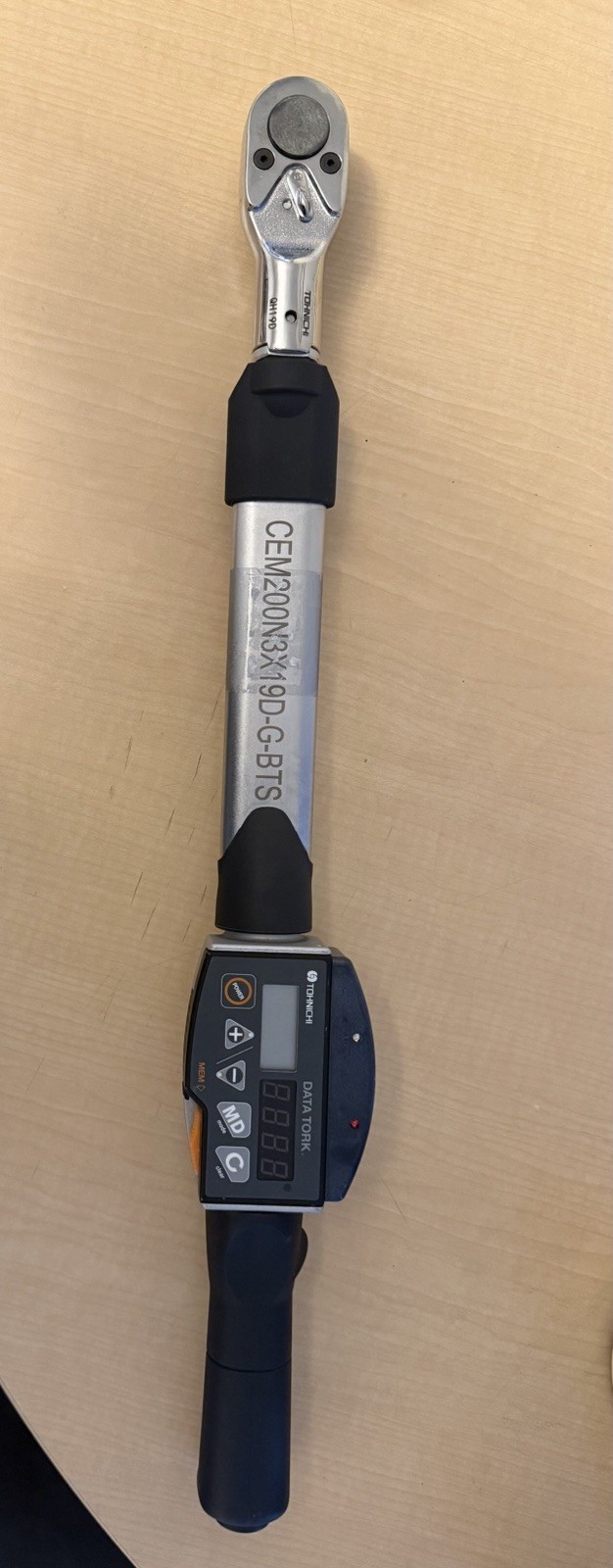 Torque Wrench 1/2-Inch Tohnichi CEM200N3X19D-G-BTS
