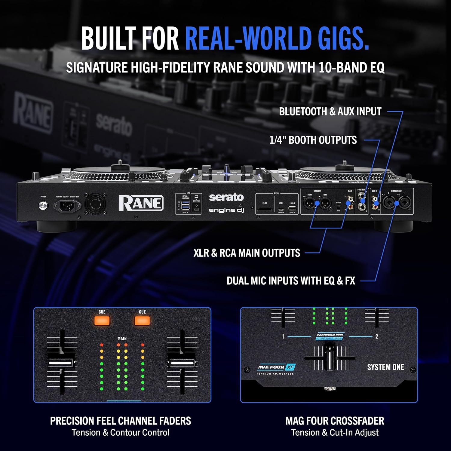 SYSTEM ONE All-In-One Standalone Motorized DJ Controller with Engine DJ OS, Seam