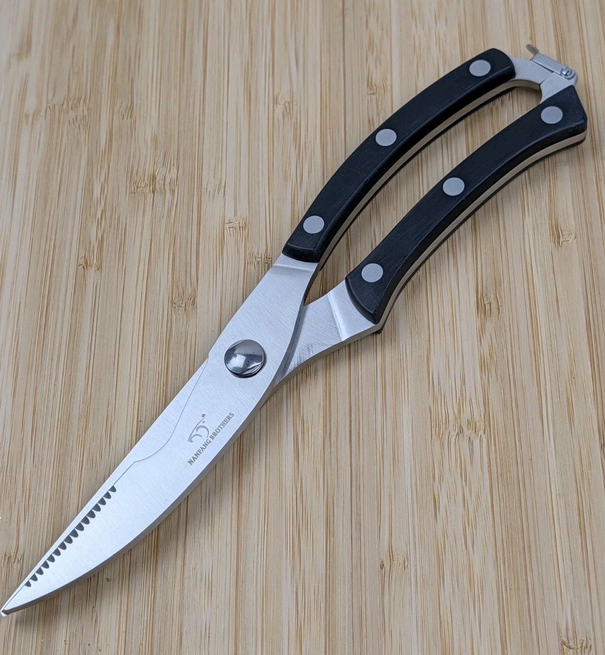 NANFANG BROTHERS Kitchen Scissors / Poultry Shears, Heavy-Duty, BLACK Handles