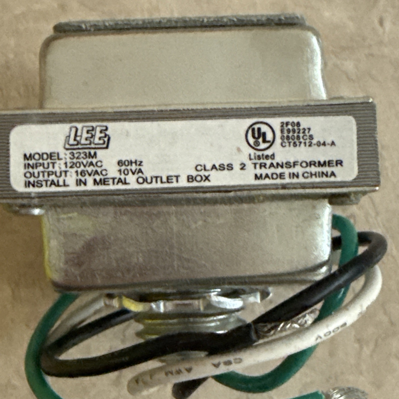 Lee 323M Model Class 2 Primary Secondary Transformer