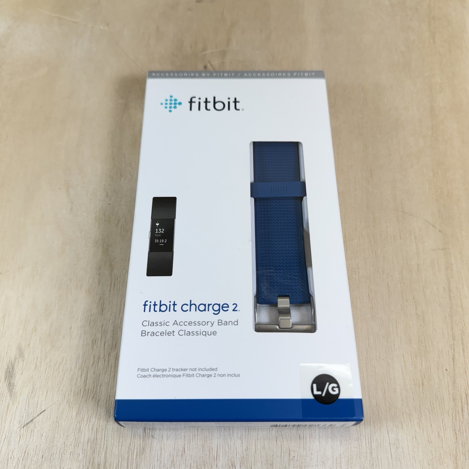 NIB Genuine Fitbit Charge 2 Classic Accessory Band L/G Blue OEM