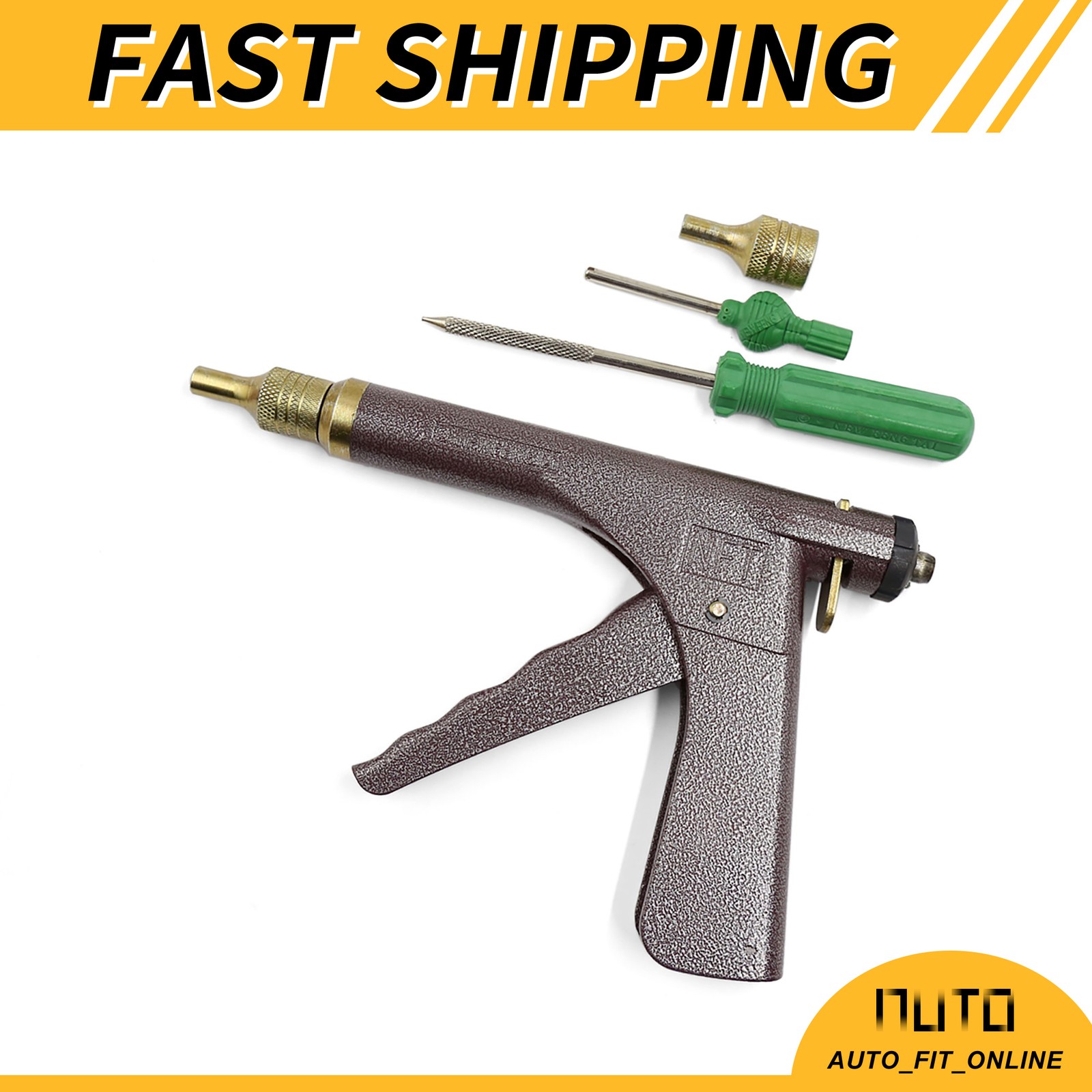 Car Motorcycle tyre Plugger Tire Wheel Repair Gun tool w/Rubber Plugging Kit Set
