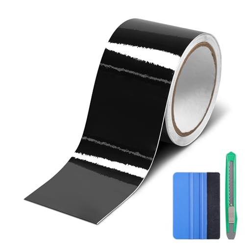 Gloss Black Vinyl Wrap for Chrome Delete 3 Inch x 30ft High Gloss Black