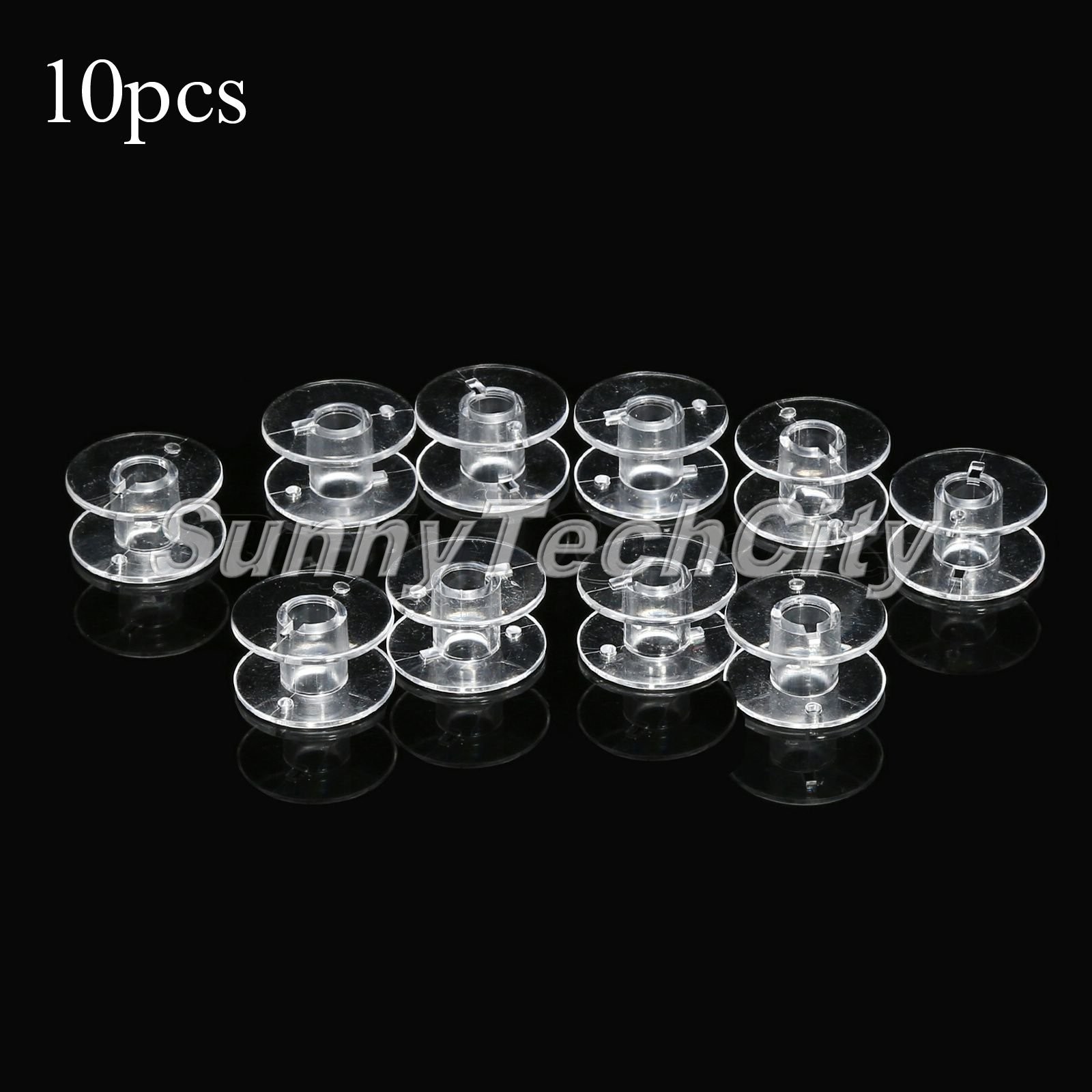 10X Clear Empty Thread Bobbin String Sewing Machine Spool for Sewing Machine