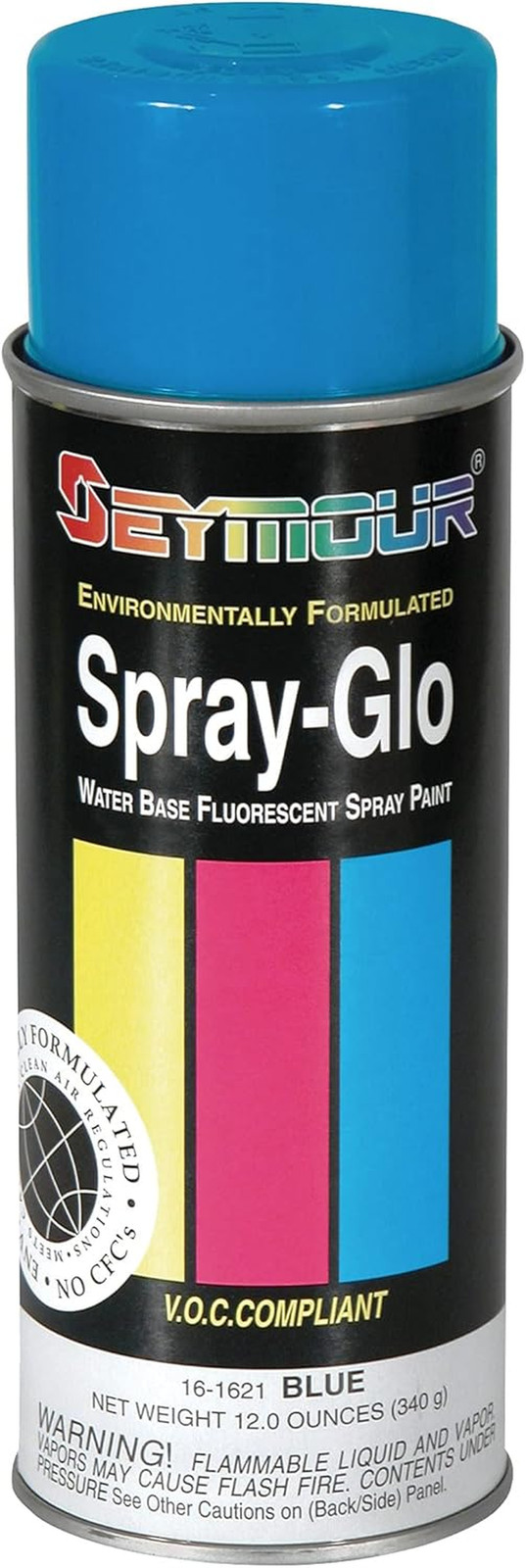 16-1621 Spray-Glo Water Base Paints, Fluorescent Blue 12 Ounce (Pack of 1)