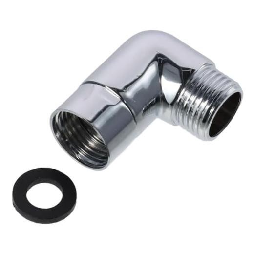 90 Degree Shower Head Elbow Adapter Durable Sliver Shower Arm Extension
