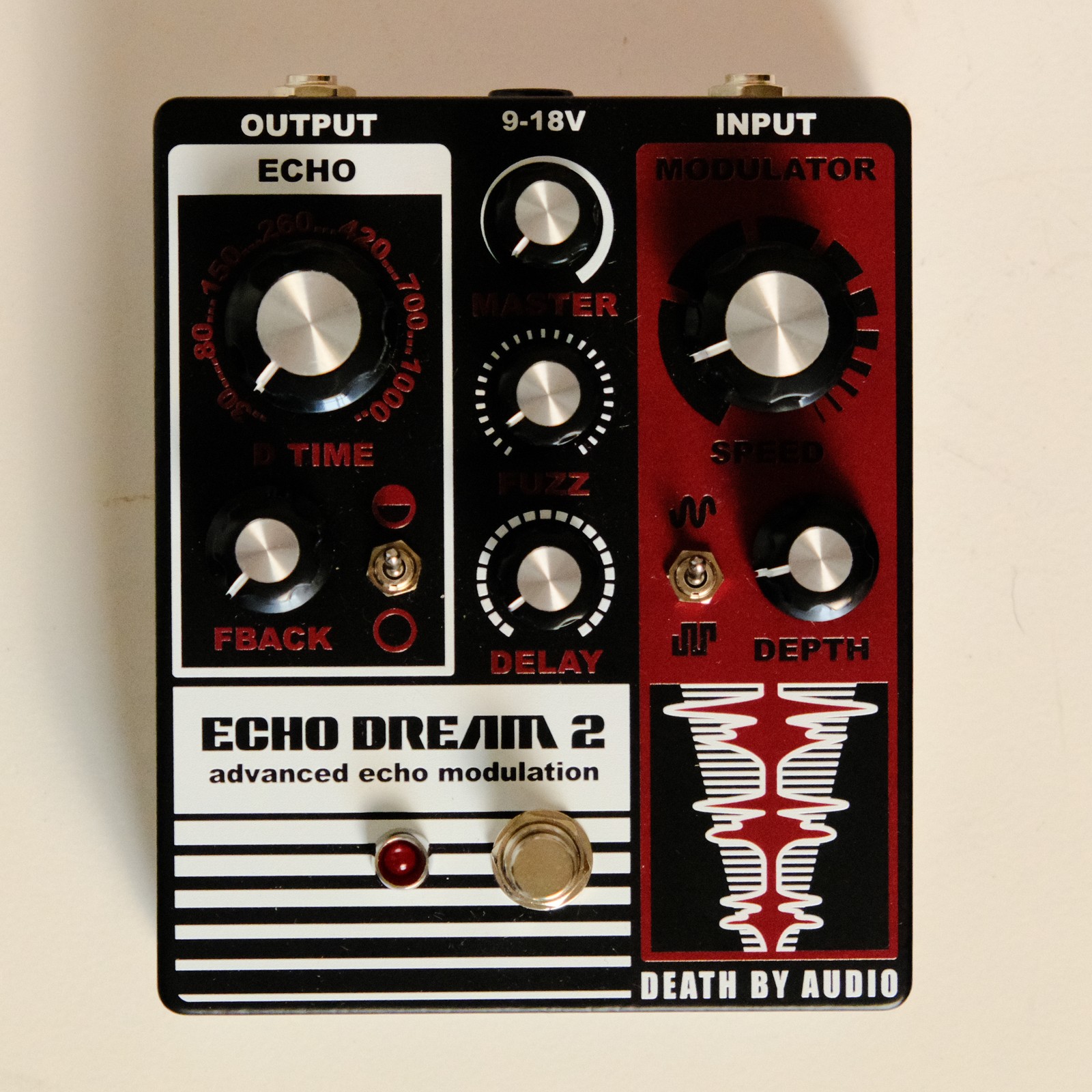 Death by Audio Echo Dream 2 Analog Delay w/Fuzz - Exclusive Red - Open Box