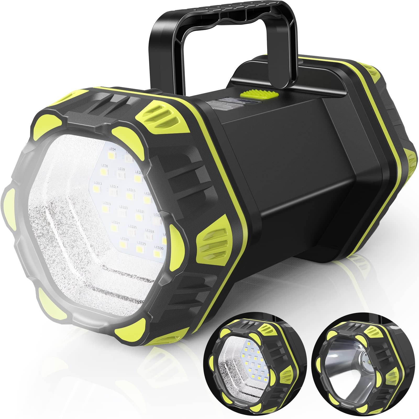 Emergency Spotlight Flashlight & Rechargeable Camping Lantern