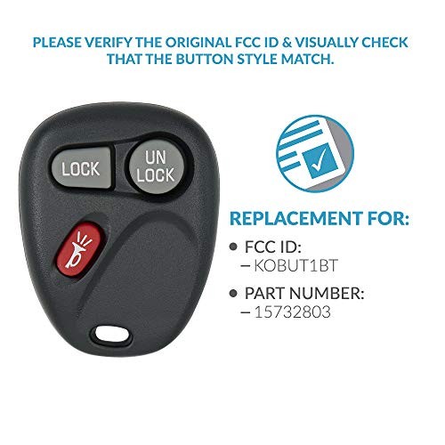 Replacement for Keyless Entry Car Key Vehicles That Use 3 Button 15732803