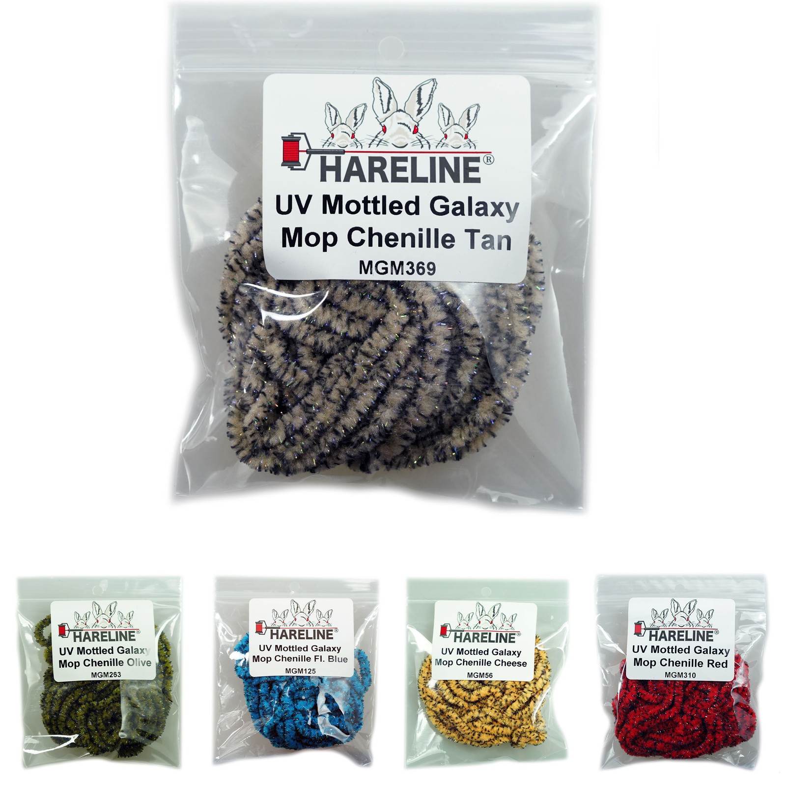 Hareline UV Mottled Galaxy Mop Chenille