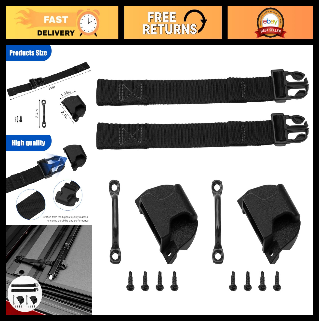 Buckle Kit Replacement Parts Service Kit for Bakflip - Bottom Side Accessories