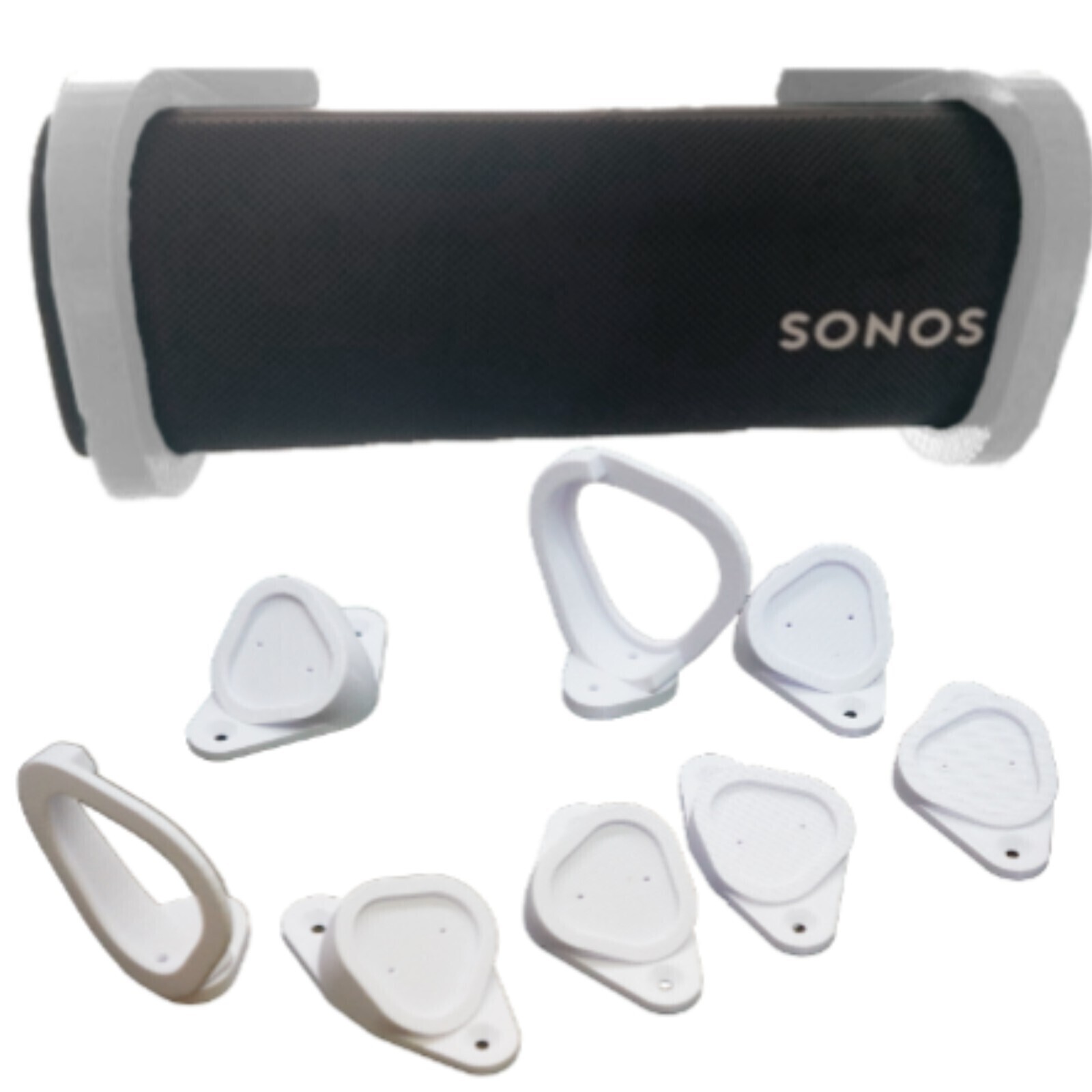 Horizontal + Up/Down Angle Easy Access Wall Mount for Sonos Roam - White