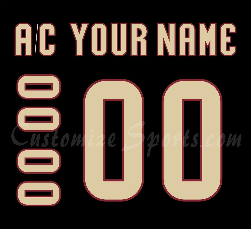 Arizona Coyotes Customized Number Kit For 2018-2020 3rd Uniform