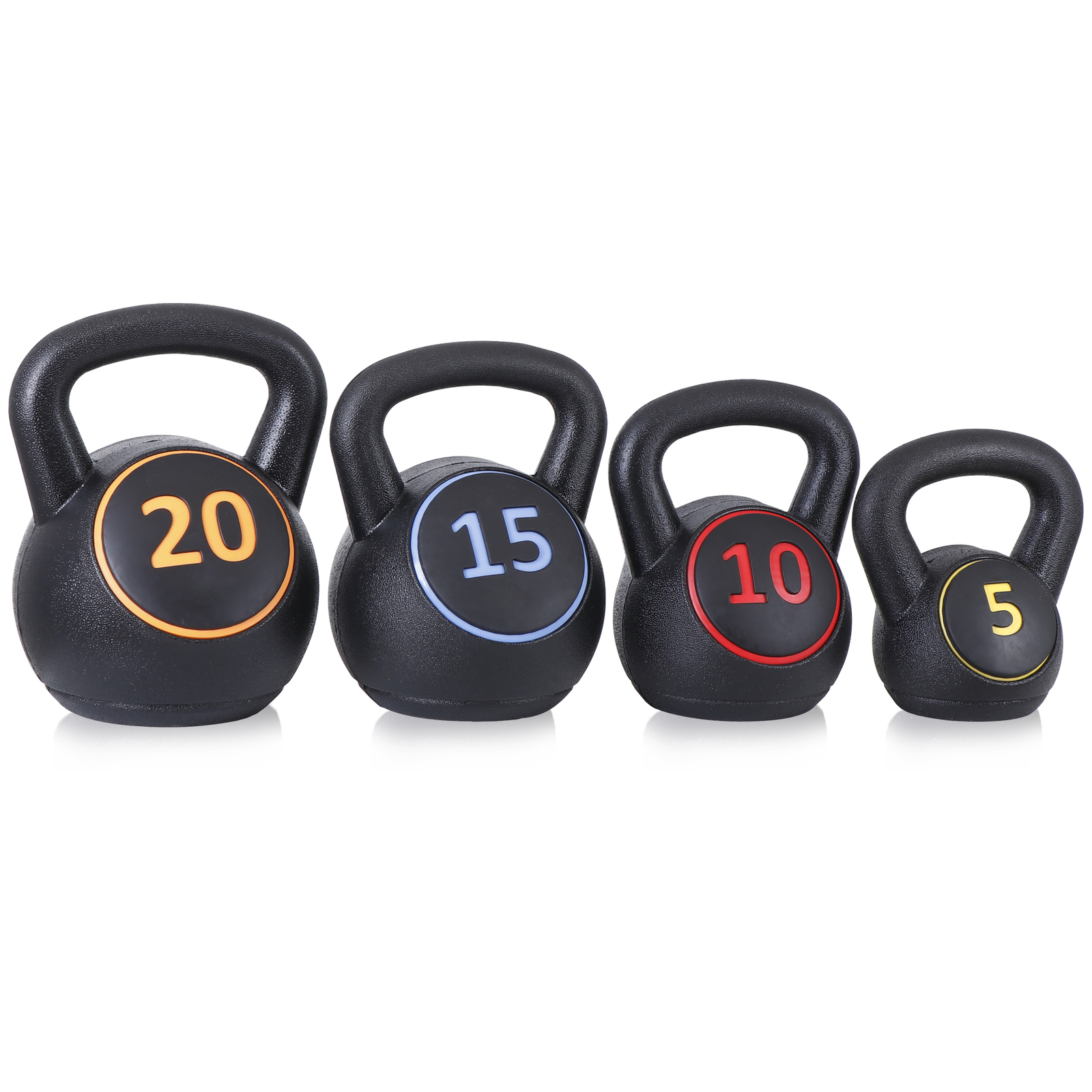 4 Piece Kettlebell Sets Strength Training Kettlebell Wide-Grip Weight Set