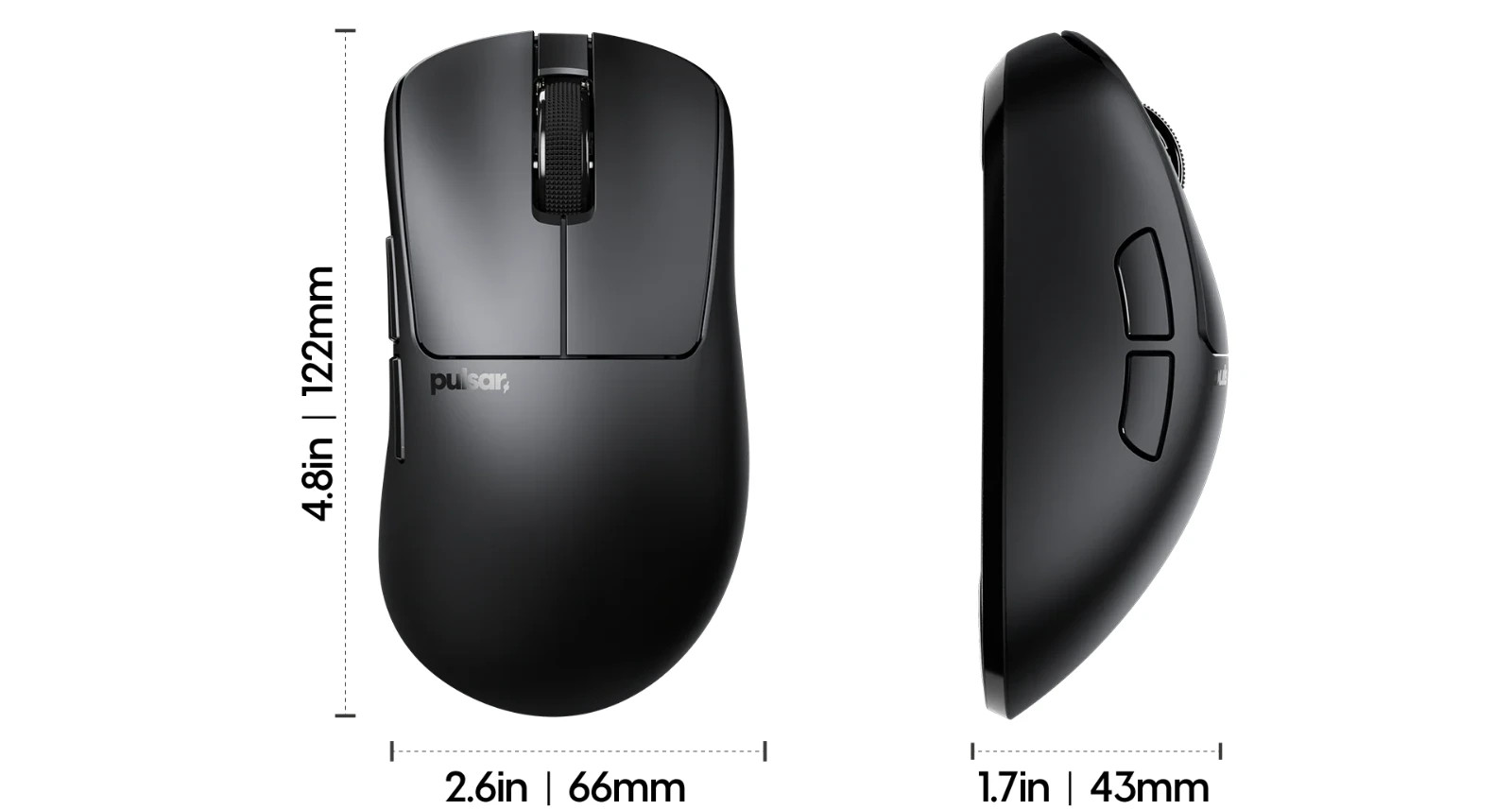 New & Sealed: Pulsar Xlite Crazylight - Black Medium Gaming Mouse