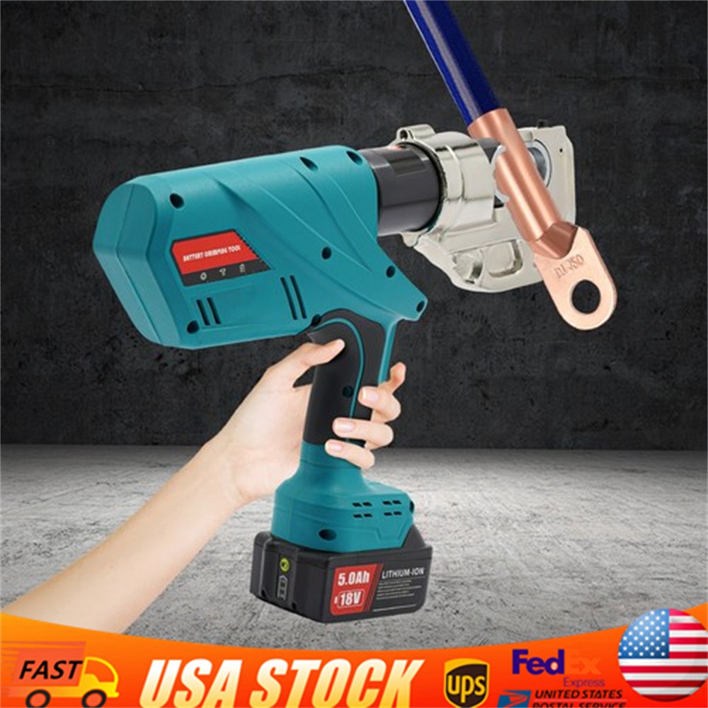 Electric Hydraulic Plier Rechargeable Battery Powered Crimping Tool 18V 10-400m㎡