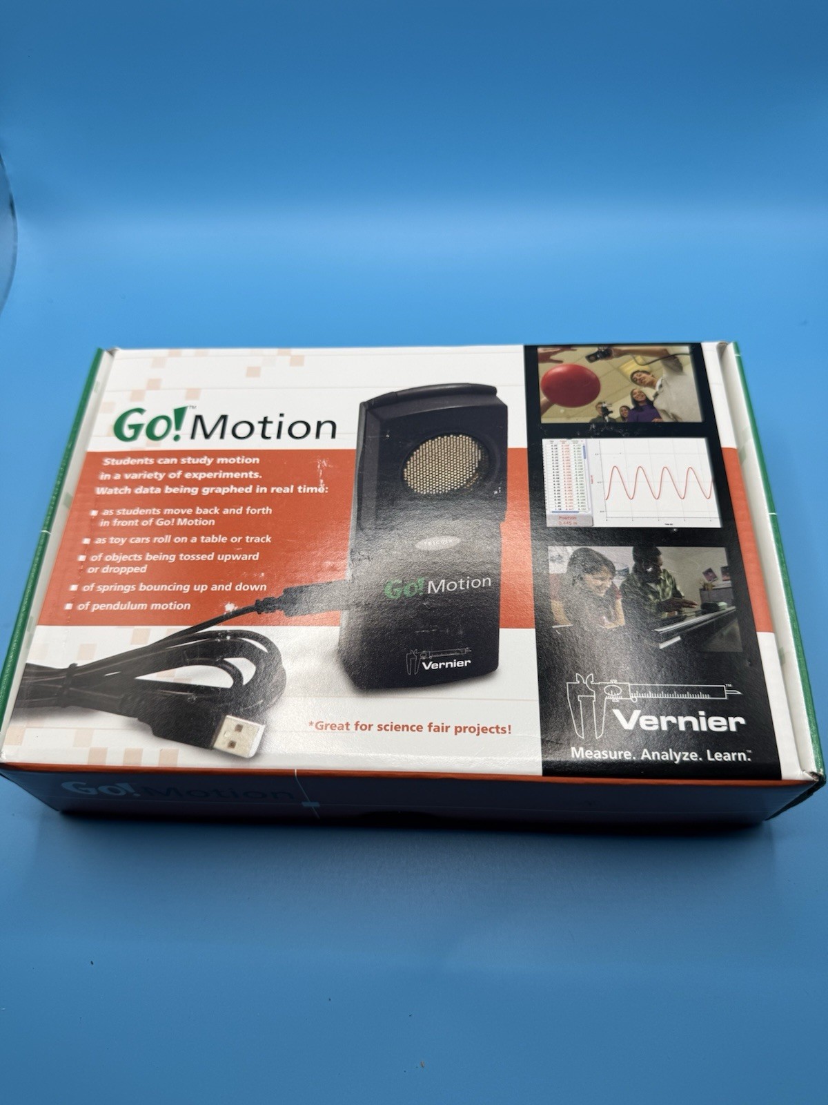 New Vernier Go! Motion Velocity & Acceleration Sensor~USB Logger Lite Software