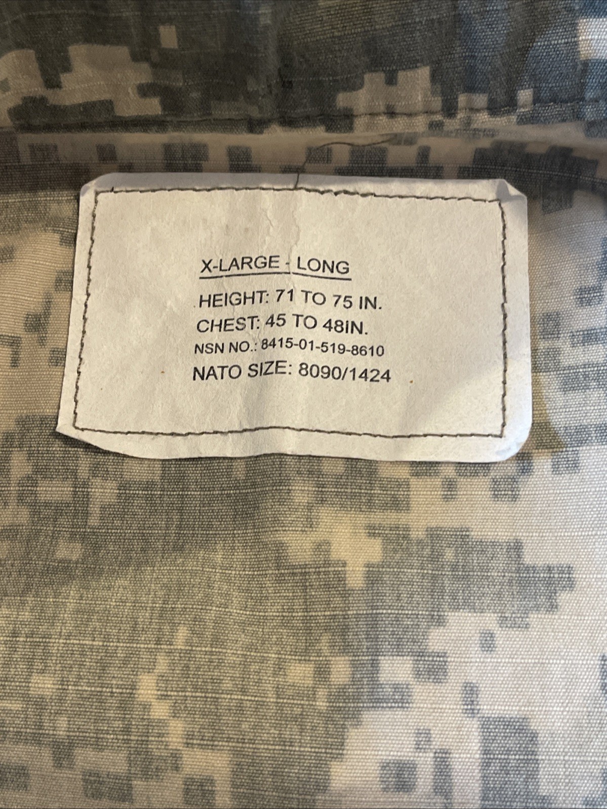 US Army ACU Combat Jacket Medium Regular Digital Camo Ripstop 2000s Military