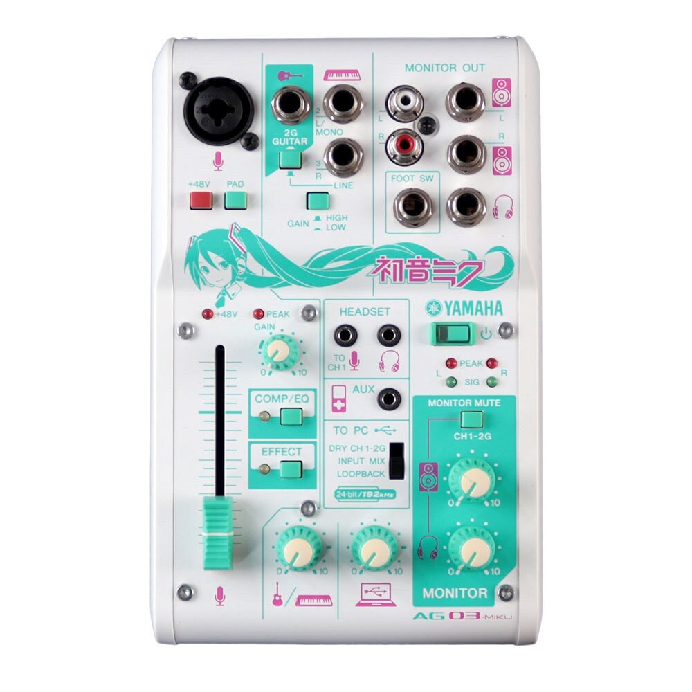 YAMAHA  AG03-MIKU Hatsune Miku Webcasting Mixer 3-Channel USB Audio